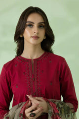 SAPPHIRE - 3PC DHANAK EMBROIDERED FL-W50A
