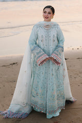 QALAMKAR -3PC LAWN EMBRIDERED FL-R1470