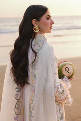 QALAMKAR -3PC LAWN EMBRIDERED FL-R1480