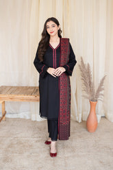 AISLING - 3PC DHANAK EMBROIDERED FL-W145