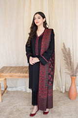 AISLING - 3PC DHANAK EMBROIDERED FL-W145