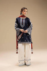 JAZMIN - 3PC DHANAK EMBROIDERED FL-W167