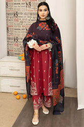 URGE - 3PC DHANAK EMBROIDERED FL-W151