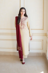 AISLING - 3PC DHANAK EMBROIDERED FL-W72
