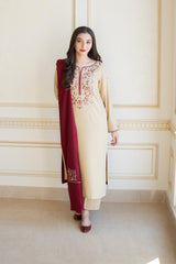 AISLING - 3PC DHANAK EMBROIDERED FL-W72