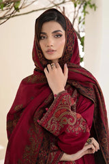 MARIA B -3PC DHANAK EMBRIODERED FL-W100