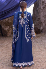 QALAMKARA -3PC LAWN EMBRIDERED FL-B0026