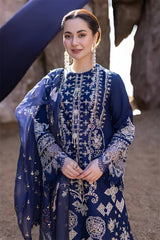 QALAMKARA -3PC LAWN EMBRIDERED FL-B0026