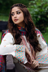 SAPPHIRE -3PC DHANAK EMBRIDERED FL-W147