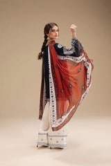 JAZMIN - 3PC DHANAK EMBROIDERED FL-W167