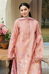 ZARA SHAH JAHAN - 3PC DHANAK EMBROIDERED FL-W89
