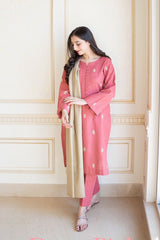 AISLING - 3PC DHANAK EMBROIDERED FL-W71