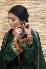 ZARPASH - 3PC DHANAK EMBROIDERED FL-W15