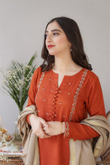 AISLING - 3PC DHANAK EMBROIDERED FL-W165