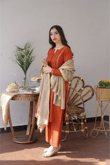 AISLING - 3PC DHANAK EMBROIDERED FL-W165