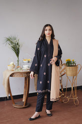 AISLING - 3PC DHANAK EMBROIDERED FL-W163