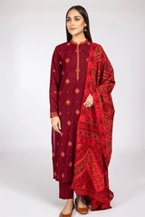 KAYSERIA - 3PC DHANAK EMBROIDERED FL-W68