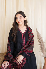 AISLING - 3PC DHANAK EMBROIDERED FL-W145