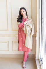 AISLING - 3PC DHANAK EMBROIDERED FL-W71