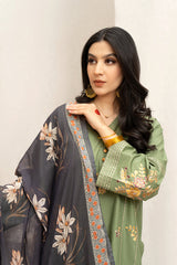 URGE - 3PC LAWN EMBROIDERED FL-S114