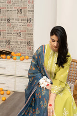 URGE - 3PC DHANAK EMBROIDERED FL-W110