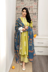 URGE - 3PC LAWN EMBROIDERED FL-S110