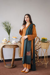AISLING - 3PC DHANAK EMBROIDERED FL-W09