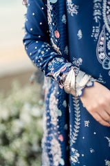 QALAMKAR -3PC LAWN EMBRIDERED FL-248