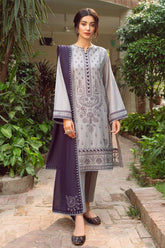 JAZMIN 3PC LAWN EMBROIDERED FL-S34