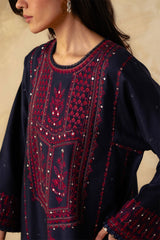 ZARA SHAH JAHAN - 3PC DHANAK EMBROIDERED FL-W80B