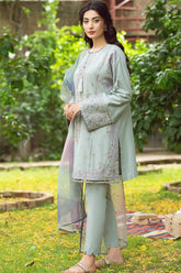JAZMIN - 3PC DHANAK EMBROIDERED FL-W88