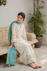 KASTOOR - 3PC DHANAK EMBROIDERED FL-W92