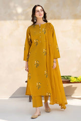 LAZULI - 3PC DHANAK EMBROIDERED FL-W95