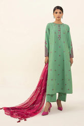 SAPPHIRE - 3PC LAWN EMBROIDERED FL-S122