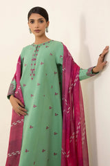 SAPPHIRE - 3PC LAWN EMBROIDERED FL-S122