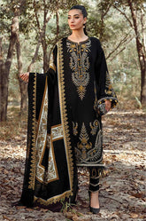 MARIA B - 3PC DHANAK EMBROIDERED FL-W174B