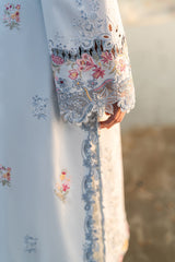 QALAMKAR -3PC LAWN EMBRIDERED FL-R1467