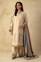 ZARA SHAH JAHAN - 3PC DHANAK EMBROIDERED FL-W81S