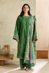 ZARA SHAH JAHAN - 3PC DHANAK EMBROIDERED FL-W81G