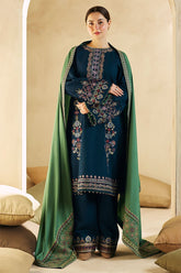 ZARA SHAHJAHAN - 3PC DHANAK EMBROIDERED FL-W77
