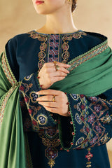 ZARA SHAHJAHAN - 3PC DHANAK EMBROIDERED FL-W77