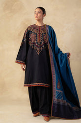 ZARA SHAH JAHAN - 3PC DHANAK EMBROIDERED FL-W143