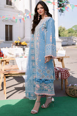 JAZMIN - 3PC LAWN CHIKEN KARI EMBROIDERED FL-136
