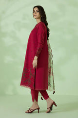 SAPPHIRE - 3PC DHANAK EMBROIDERED FL-W50A