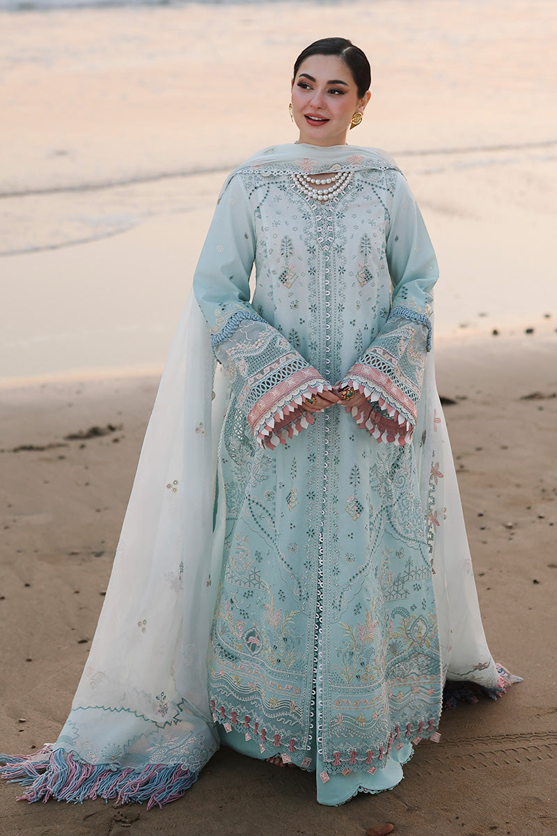 QALAMKAR -3PC LAWN EMBRIDERED FL-R1470