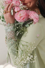 QALAMKAR -3PC LAWN EMBRIDERED FL-R1479