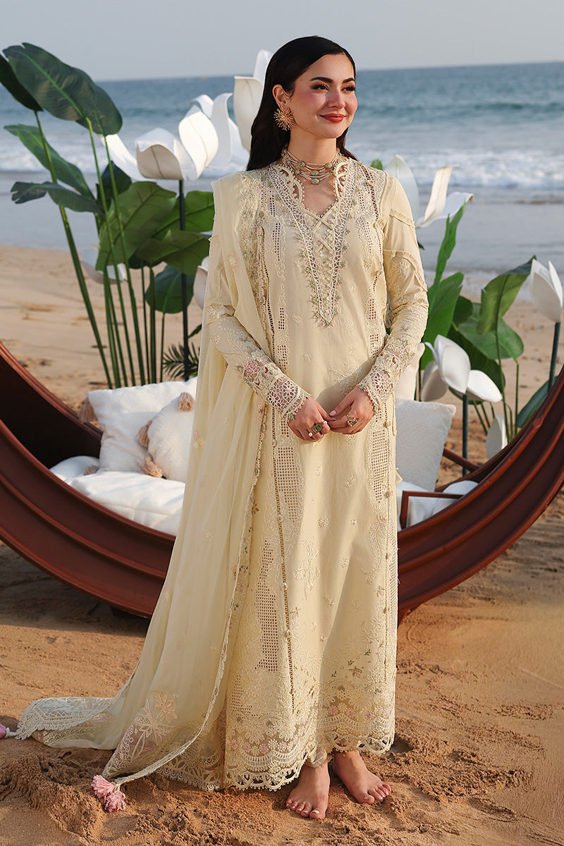 QALAMKAR -3PC LAWN EMBRIDERED FL-R1471