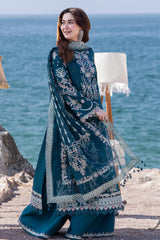 QALAMKARA -3PC LAWN EMBRIDERED FL-B00050