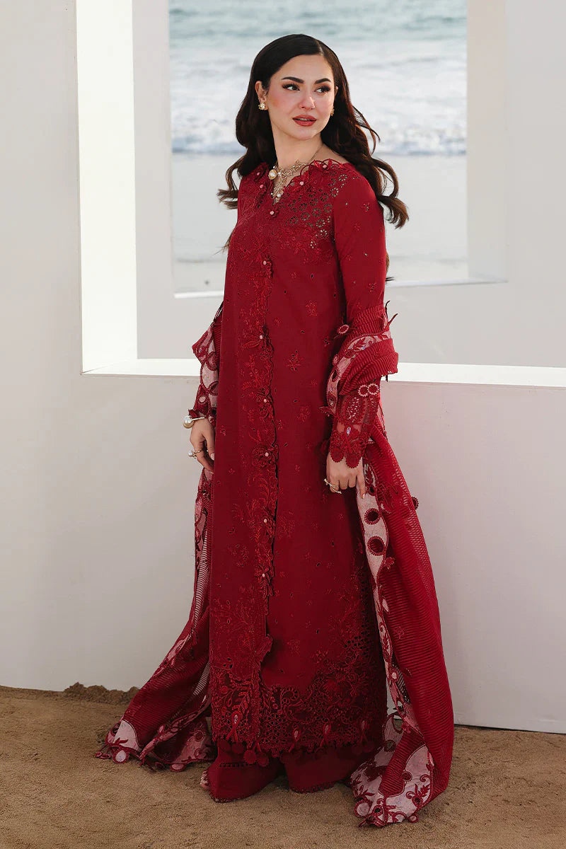 QALAMKAR -3PC LAWN EMBRIDERED FL-R1477