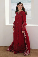 QALAMKAR -3PC LAWN EMBRIDERED FL-R1477